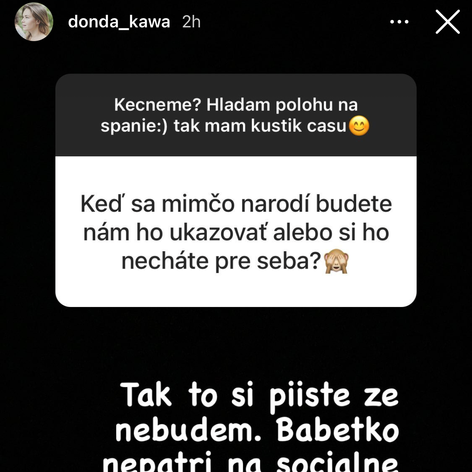 Dominika sa jasne vyjadrila, či bude zverejňovať fotky dcérky.