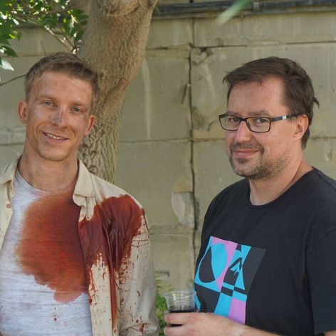 Juraj Bača s režisérom Róbertom Švedom