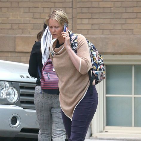 Cynthia Nixon v uliciach New Yorku.