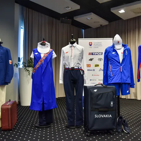 Kolekcia oblečenia slovenskej výpravy na Olympijské hry v Tokiu.