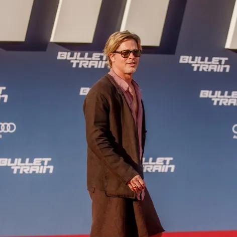 Brad Pitt na uvedení filmu Bullet Train v Berlíne