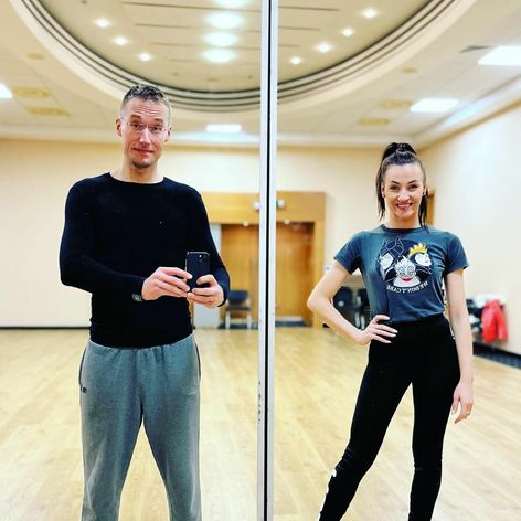 Michal Kovačič a Simona Brecíková na tréningu