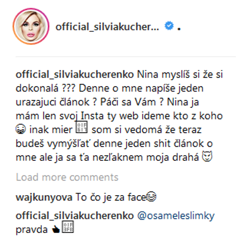 Silvia Kucherenko sa pustila do novinárky.