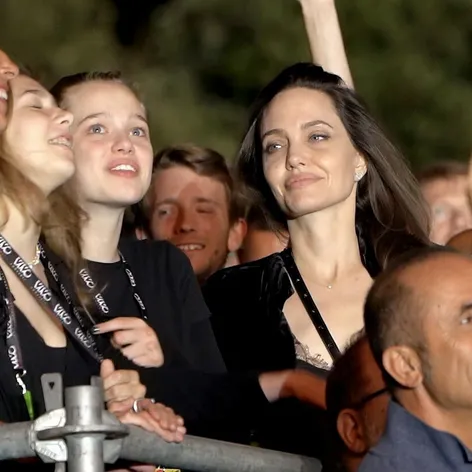 Angelina s dcérou na koncerte Maneskin