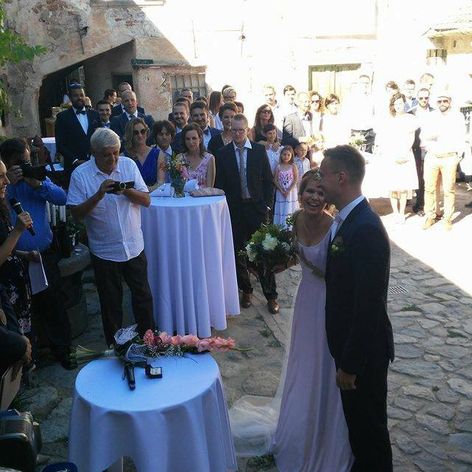 Michal Kovačič s nevestou Zuzanou