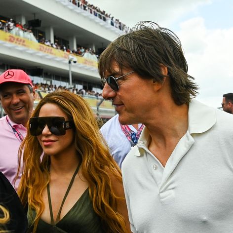 Shakira a Tom Cruise na Veľkej cene Miami