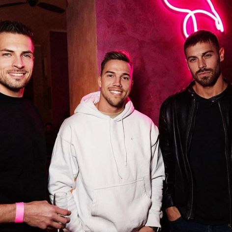 Matěj Quitt a hviezdy Love Islandu Kryštof Novák a Adam Šedro.