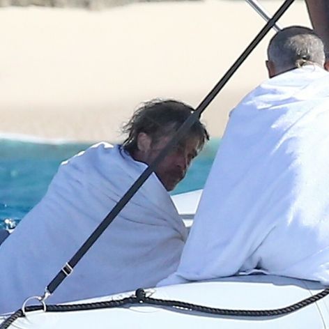 Brad Pitt na dovolenke.