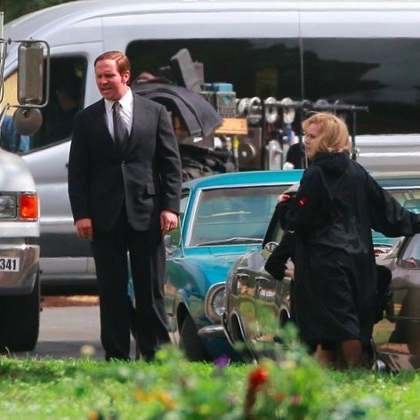 Christian Bale a Amy Adams na nakrúcaní filmu Backseat