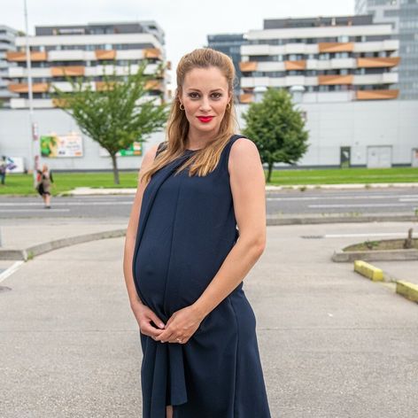 Mária Čírová s rodinou pár týždňov pred pôrodom
