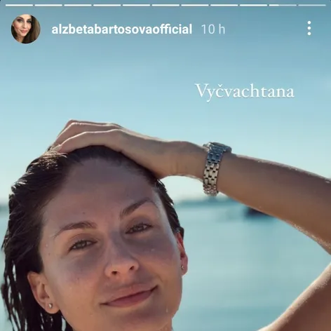 Alžbeta Bartošová na dovolenke.