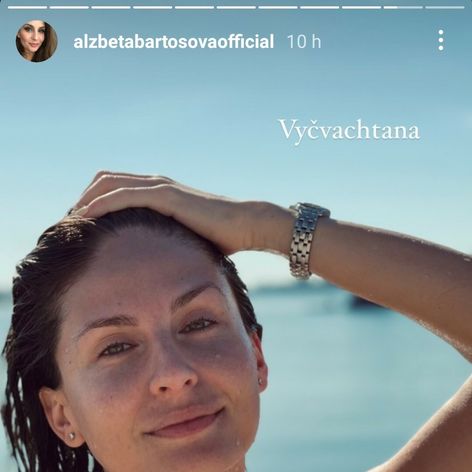 Alžbeta Bartošová na dovolenke.