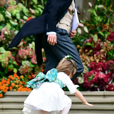 Princezná Charlotte mala nehodu na schodoch. 