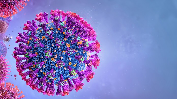 Ilustracia variantu koronavírusu delta