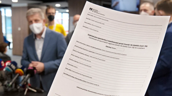 Doklad pre pacienta o zaočkovaní proti COVID-19.