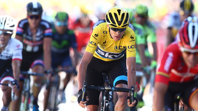 Christopher Froome počas 8. etapy z  Rennes do Mûr-de-Bretagne.