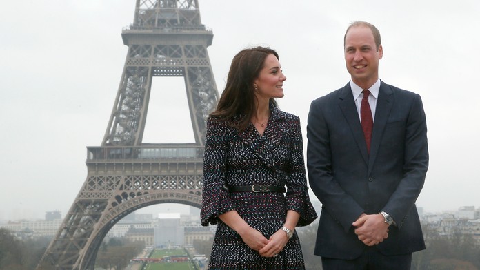 Na snímke britský princ William s manželkou Kate.