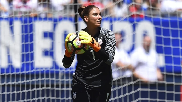 Americká futbalová brankárka Hope Solo.