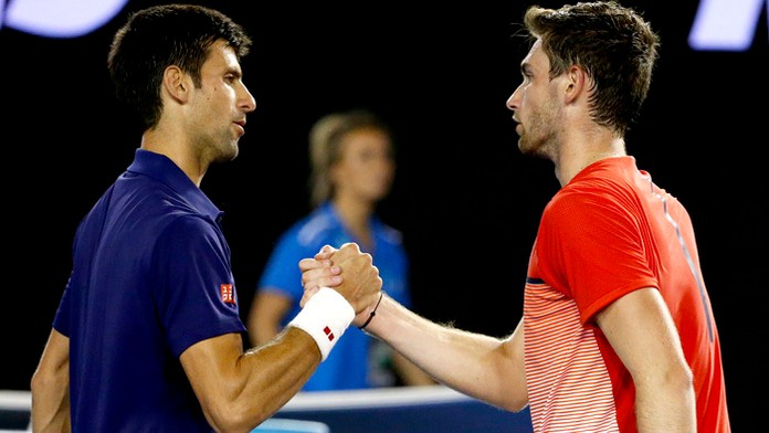 Novak Djokovič a Quentin Halys na Australian Open.