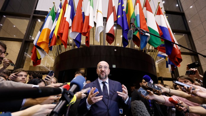 Na snímke predseda Európskej rady Charles Michel.
