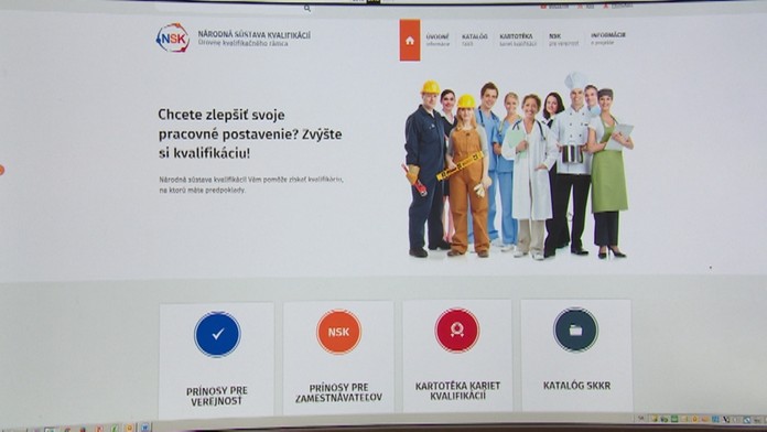 Takto mala vyzerať úvodná stránka portálu kvalifikácie.sk.