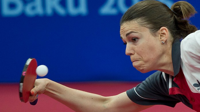 Reprezentantka v stolnom tenise Eva Ódorová na archívnej snímke.