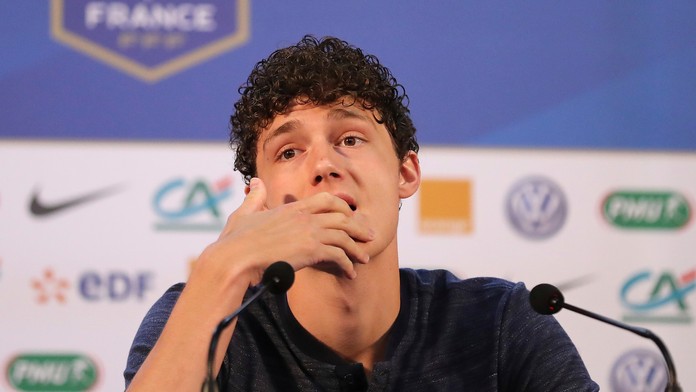 Francúzsky bek Benjamin Pavard počas MS 2018.