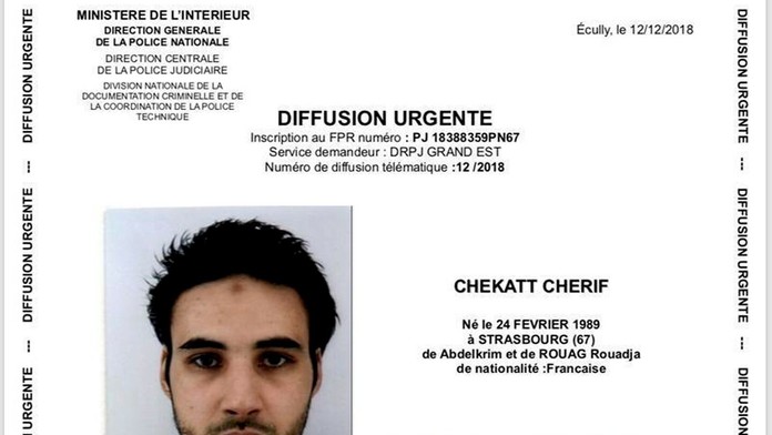 Na snímke Chérif Chekatt, strelec z vianočných trhov