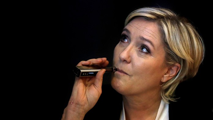 Francúzska prezidentská kandidátka a šéfka nacionalistickej strany Národný front Marine Le Penová. 