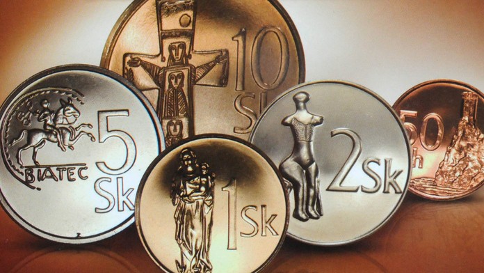 Slovenské mince - ilustračná snímka