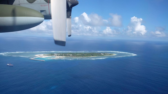 Letecká snímka ostrovov v Juhočínskom mori.