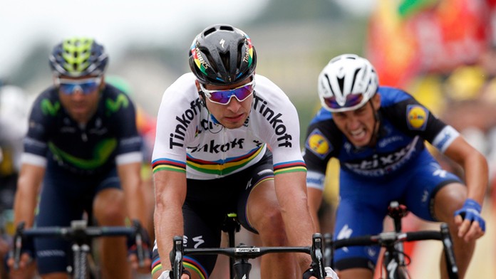 Peter Sagan vyhral 2. etapu na 103. ročníku Tour de France.