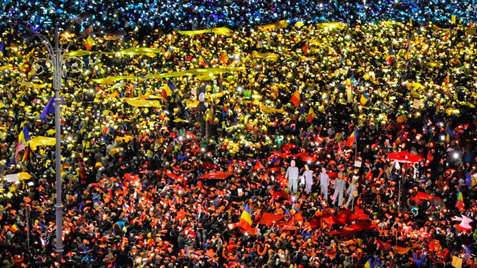 Protesty v Rumunsku.