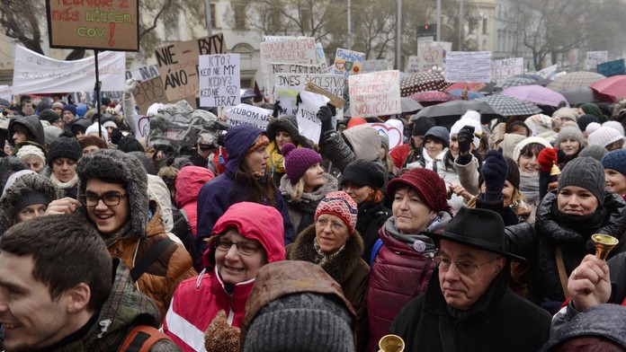 Protestná akcia - ilustračná snímka