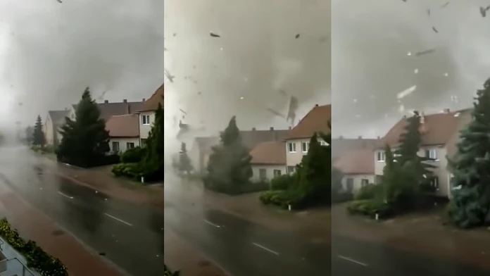 Autentické zábery tornáda