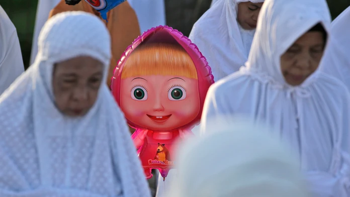 Oslavy konca ramadánu v Indonézií