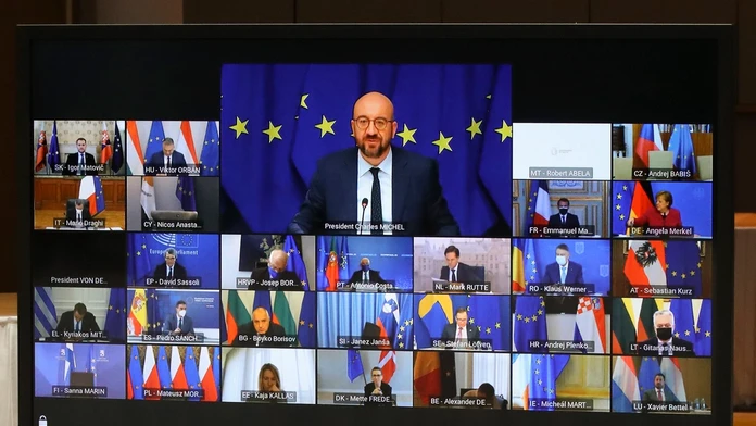 Online summit Európskej únie.