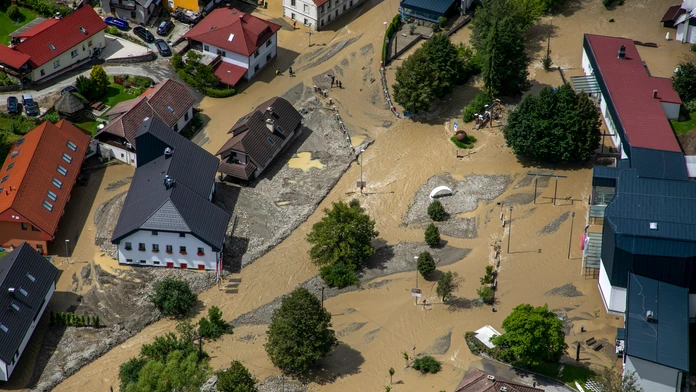 Ničivé záplavy v Slovinsku