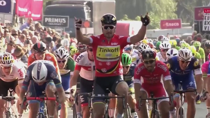 Peter Sagan vyhral tretiu etapu Eneco tour 2016.