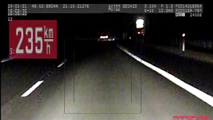 Záznam z policajného radaru