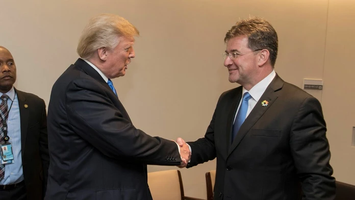 Miroslav Lajčák a prezident USA Donald Trump.