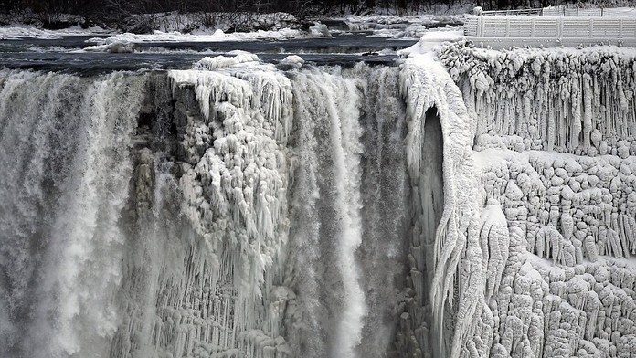 Zamrznuté Niagarské vodopády