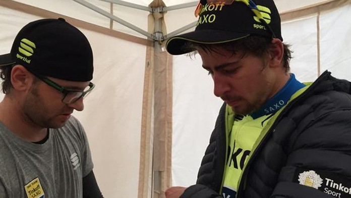 Peter Sagan po víťaznom dojazde do cieľa v 6. etape Tirreno-Adriatico.