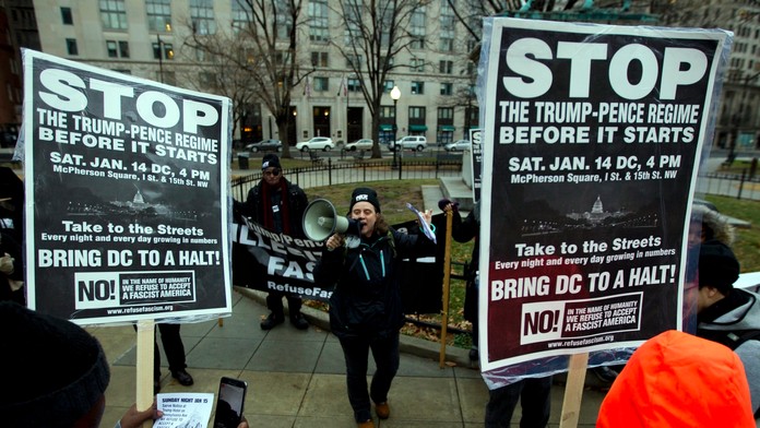 Protesty proti Trumpovi.