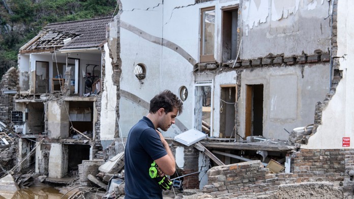 Škody po záplavách v Nemecku