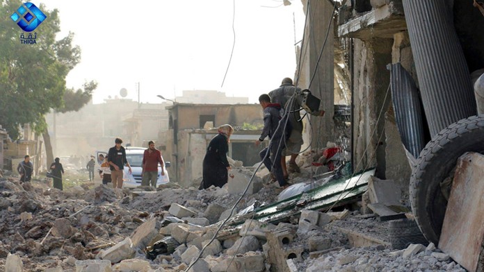 Letecké útoky v Sýrii.