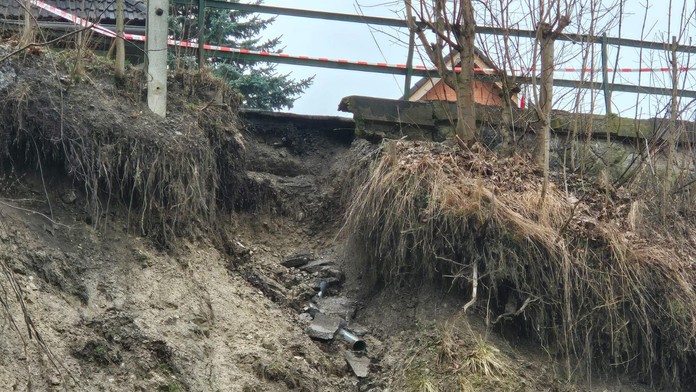 Zosun pôdy v Ružomberku. 