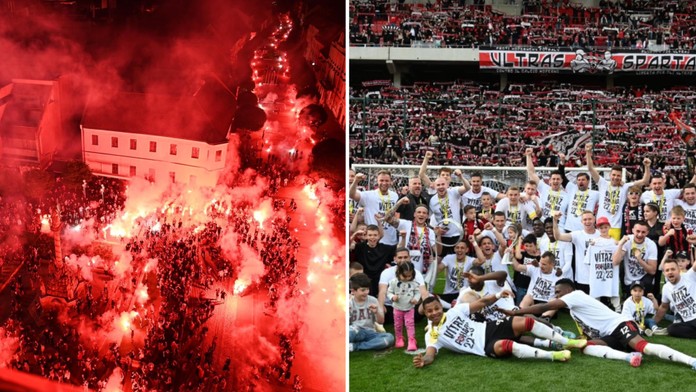 Červeno-čierne mesto, krst knihy i párty legiend. Spartak Trnava oslávil 100. narodeniny