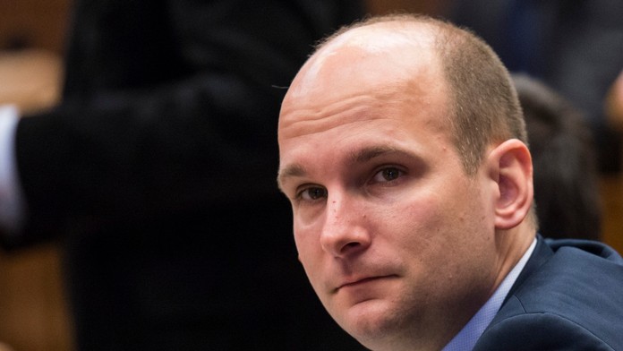 Gábor Grendel počas 14. schôdze Národnej rady Slovenskej republiky.