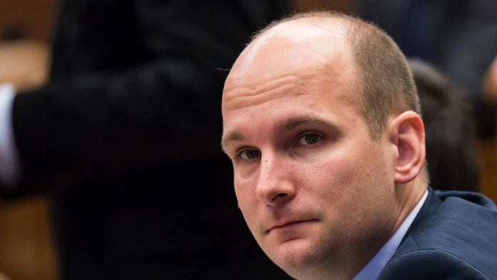 Gábor Grendel počas 14. schôdze Národnej rady Slovenskej republiky.